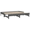 vidaXL Day Bed Grey Solid pinewood Double Extendable Day Bed