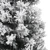 vidaXL Fake Xmas Tree Green with White Snow Flocking PVC, Steel Slim