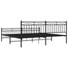 vidaXL Bed Frame Black Powder-Coated Steel 76.0 x 80.0 in Bed Frame