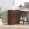 vidaXL Cabinet Set of 2 Brown Oak Engineered Wood Stackable Cabinet