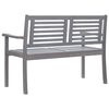 vidaXL Bench Grey Solid eucalyptus wood Medium Ergonomic Bench