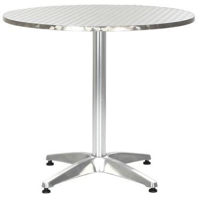 vidaXL Patio Table Silver 31.5"x27.6" Aluminum