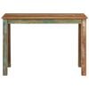 vidaXL Dining Table Multicolour Solid reclaimed wood 43.3x21.7x29.9 in