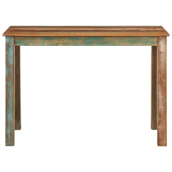 vidaXL Dining Table Multicolour Solid reclaimed wood 43.3x21.7x29.9 in