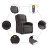 vidaXL Electric Stand Up Massage Recliner Chair Dark brown