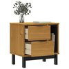 vidaXL Bedside Cabinet Oak Solid pine wood, engineered wood, plastic