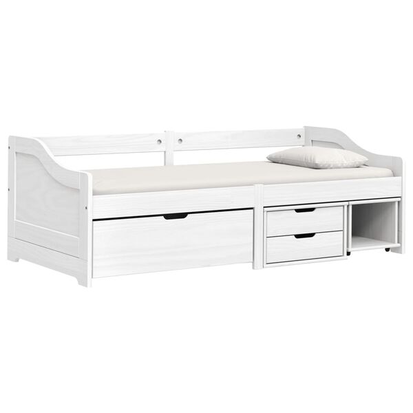 vidaXL Day Bed White Solid pinewood, engineered wood Twin Day Bed