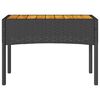 vidaXL Garden Bench Black PE rattan 2-Seater Durable Garden Bench