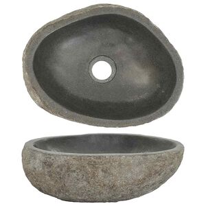 vidaXL Basin River Stone Oval (11.4"-15")x(9.4"-12.2")