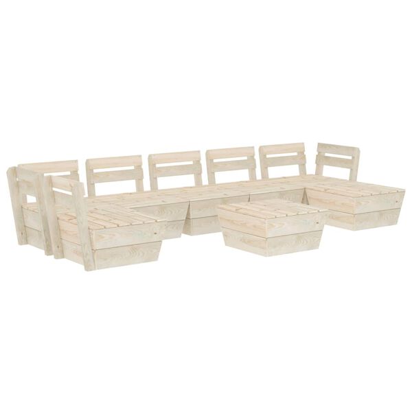 vidaXL Garden Lounge Set Spruce Wood Impregnated Spruce Wood Medium