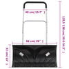 vidaXL Snow Shovel Black and silver Powder-coated steel Medium