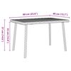 vidaXL Garden Coffee Table Grey PE rattan, powder-coated steel Compact