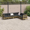 vidaXL Garden Sofa Set Anthracite Solid pinewood with treated finish Large