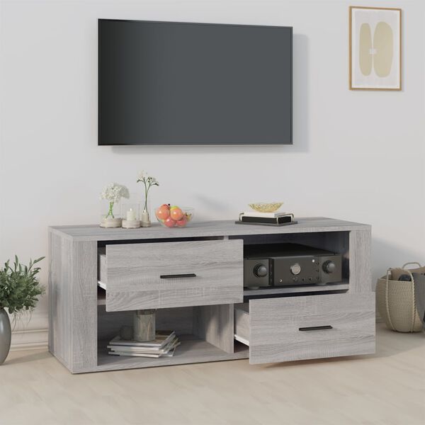vidaXL TV Cabinet Grey Sonoma Engineered wood Medium TV Cabinet