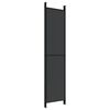 vidaXL 5-Panel Room Divider Black 98.4"x86.6" Fabric