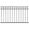 vidaXL Fence Panel Steel 5.6 ft x 2.6 ft Black