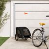vidaXL Pet Bike Trailer Black Iron Small Collapsible Pet Bike Trailer