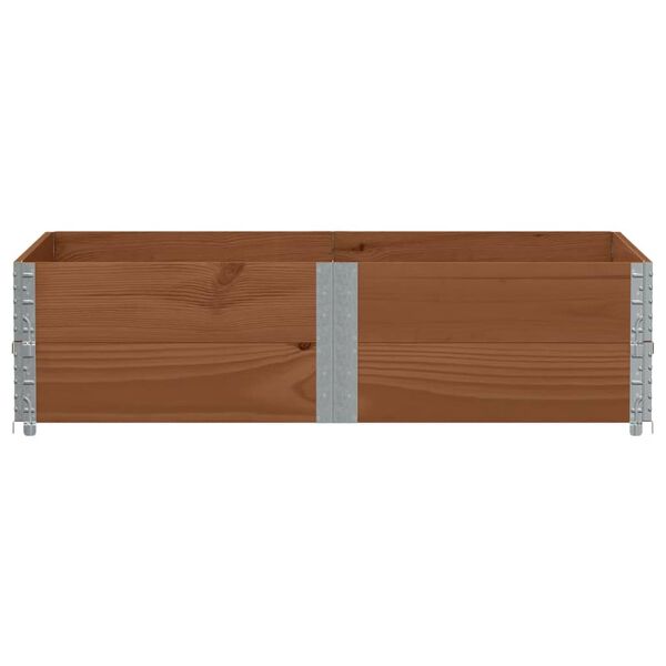 vidaXL Garden Planter Brown Solid Pine Wood 59.1x39.4 in Foldable