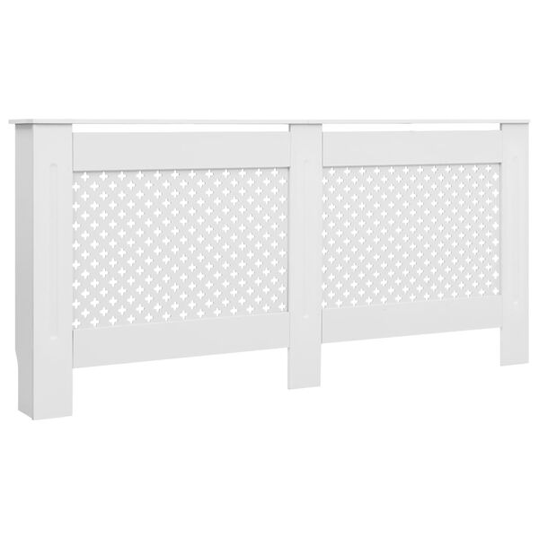 vidaXL Radiator Covers 2 pcs White 67.7"x7.5"x32.1" MDF