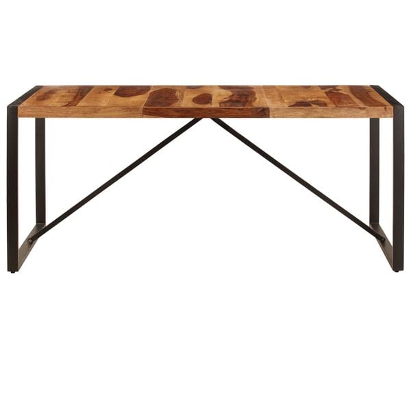 vidaXL Dining Table Brown and black
