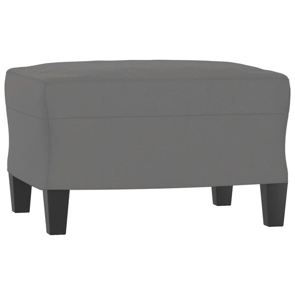 vidaXL Footstool Dark Gray Microfiber fabric (100% polyester), plywood