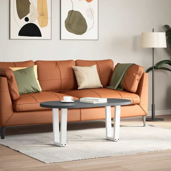 vidaXL Dining Table Leg White Powder-coated Steel Small Adjustable Feet