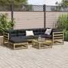 vidaXL Garden Sofa Set Anthracite Vacuum pressure impregnated pine wood