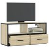 vidaXL TV Cabinet Sonoma Oak Engineered wood, metal Medium TV Cabinet