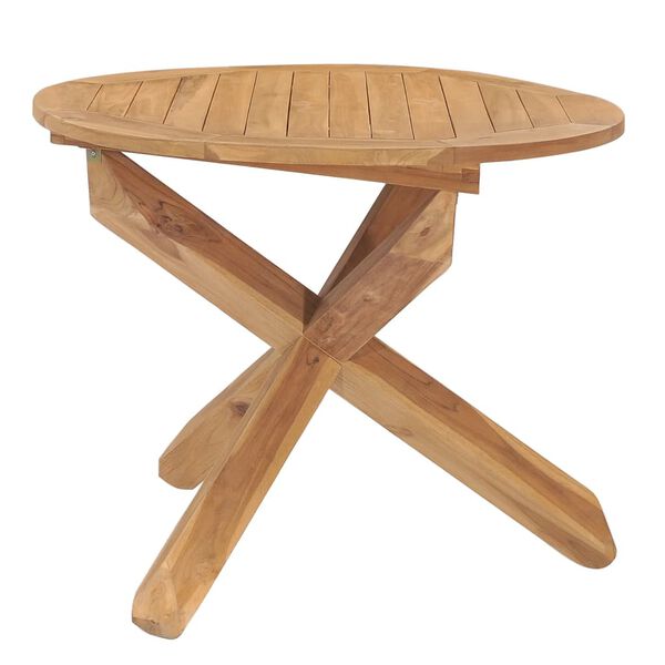 vidaXL Garden Table Teak Fine sanded teak hardwood with water-based finish