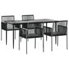 vidaXL Garden Dining Set Black, Light Grey