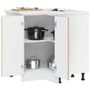 vidaXL Kitchen Corner Base Cabinet High gloss white Engineered wood