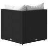 vidaXL Patio Corner Sofa Black PE rattan Compact Adjustable Feet