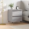 vidaXL Bedside Cabinet Grey Sonoma Engineered wood, Iron Small Storage