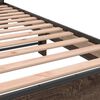 vidaXL Bed Frame Brown Oak Engineered Wood, Metal, Plywood Twin