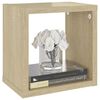 vidaXL Cube Shelf Set of 6 White and Sonoma Oak Engineered Wood Small