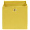 vidaXL Storage Box Set of 10 Yellow Non-woven fabric