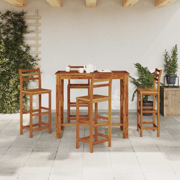 vidaXL Bar Table Wood Solid acacia wood Medium Durable Bar Table