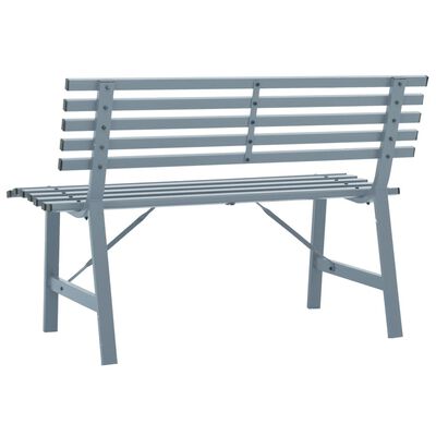 vidaXL Patio Bench 43.3" Steel Gray
