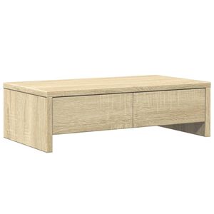 vidaXL Monitor Stand with Drawers Sonoma Oak 19.7x10.6x5.9" Engineered Wood