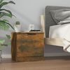 vidaXL Bedside Cabinet Set of 2 Smoked Oak Engineered Wood