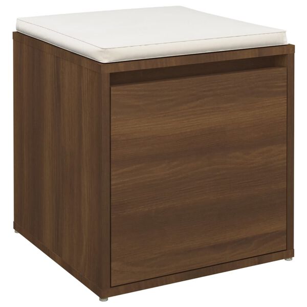 vidaXL Box Drawer Brown Oak Engineered Wood Compact Box Drawer Square