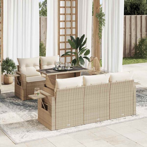 vidaXL Garden Sofa Set Beige