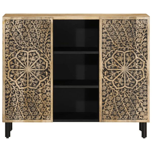 vidaXL Side Cabinet 35.4"x13"x29.5" Solid Wood Mango