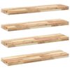 vidaXL Floating Shelves 4 pcs 39.4x7.9x1.6" Untreated Solid Wood Acacia
