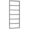vidaXL Sliding Door with Hardware Set ESG Glass&Aluminium 29.9x80.7"(151014+145263)