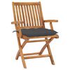 vidaXL Garden Chair Set of 2 Anthracite Fine sanded teak hardwood