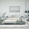 vidaXL Bed Frame With Headboard Light Gray