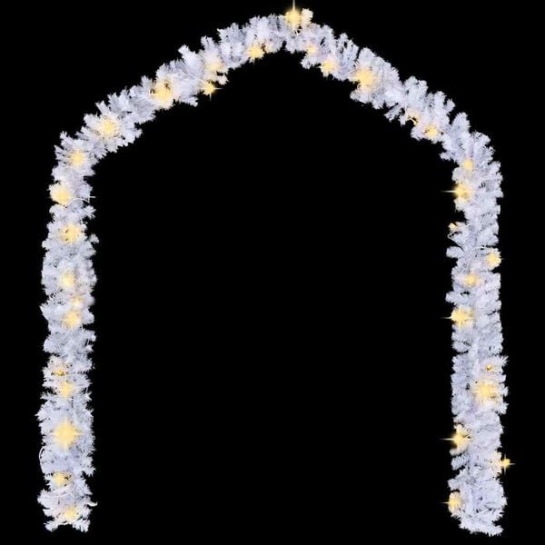 vidaXL Christmas Garland White PVC 16.4 ft extra-wide Christmas Garland