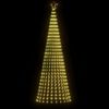 vidaXL LED Christmas Tree Warm white, Dark green Copper, PVC, Iron Large