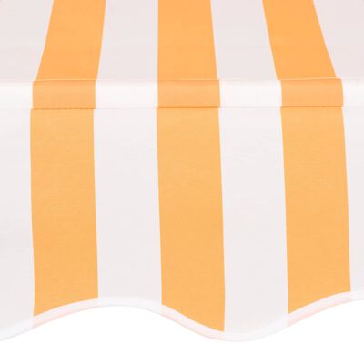 vidaXL Manual Retractable Awning 59" Orange and White Stripes